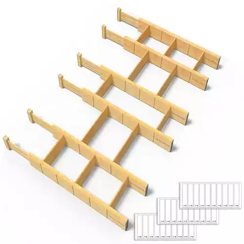 SpaceAid Bamboo Drawer Dividers
