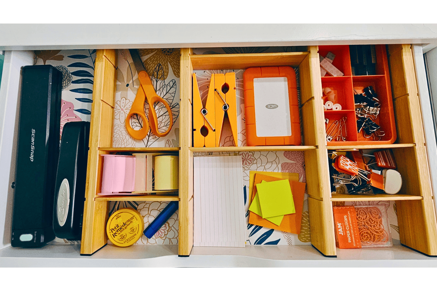 organize desk drawers