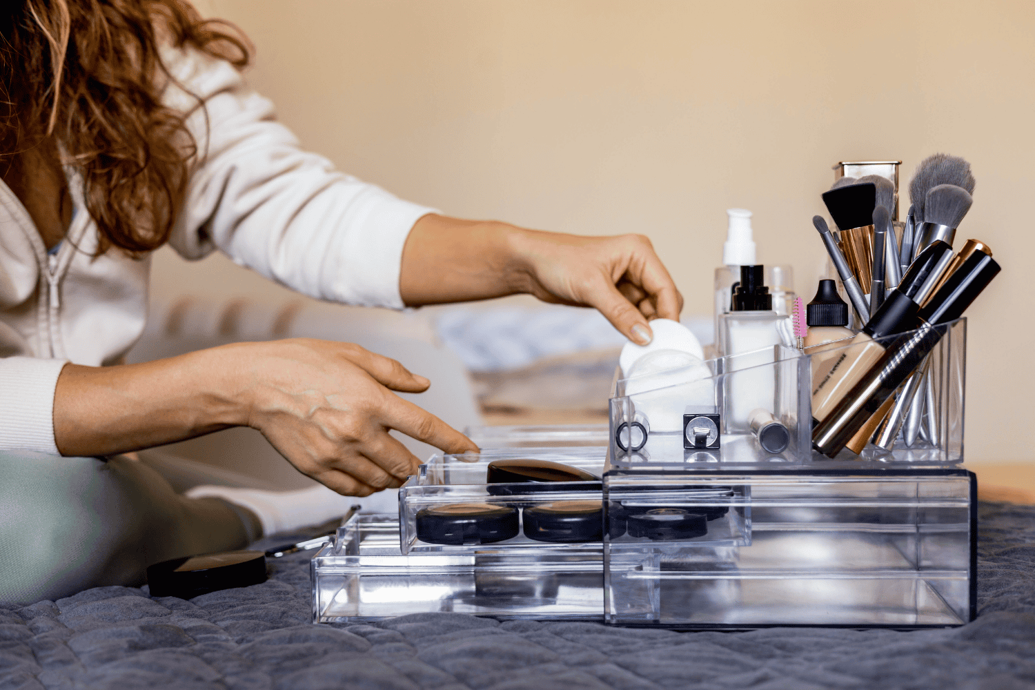 deep vanity drawer organizer
